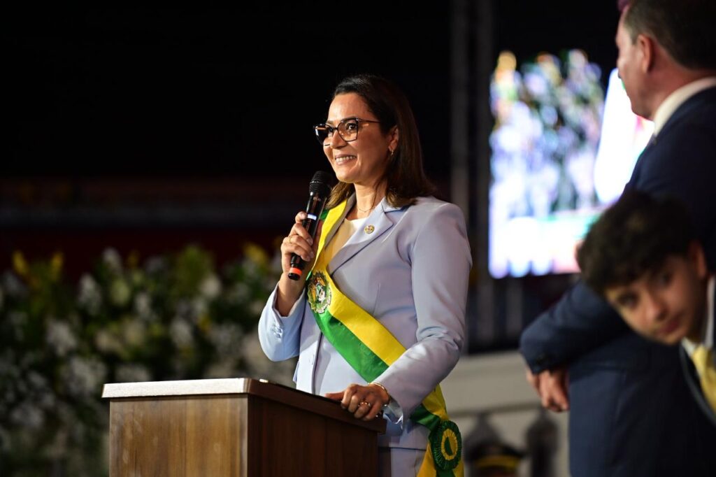 Pronunciamento para posse da governadora do Estado do Acre, Mailza Assis, para solenidade de transmissão do cargo do governador Gladson Camelí para vice-governadora