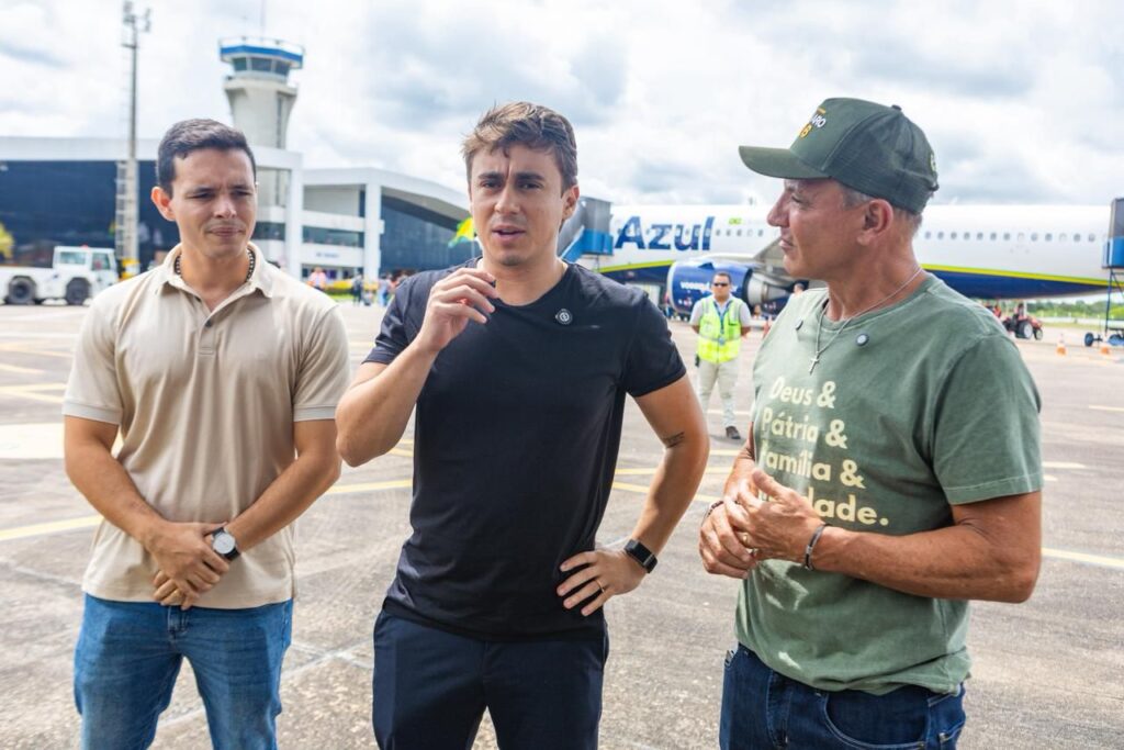 Com Marcio e João Paulo Bittar, Nikolas desembarca em Rio Branco e inicia maratona pelo interior do estado
